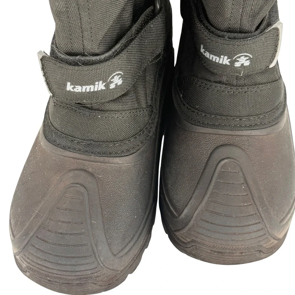 Kamik Kids Waterproof Winter Snow Boots Black Insulated Felt‎ Lined Size 12